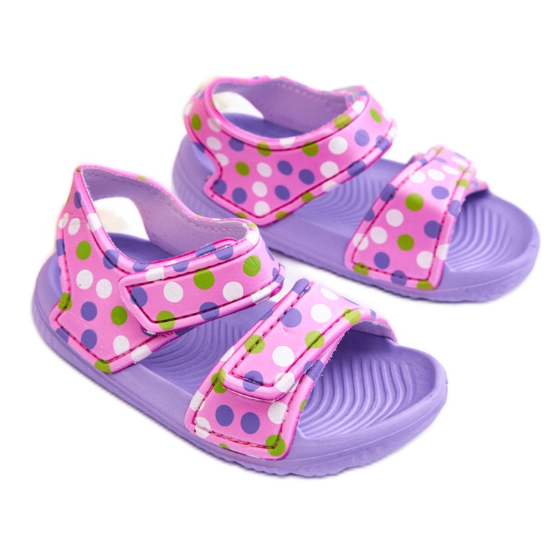 Sandales Enfant Foam Light Motifs Malaga Violet Et Rose