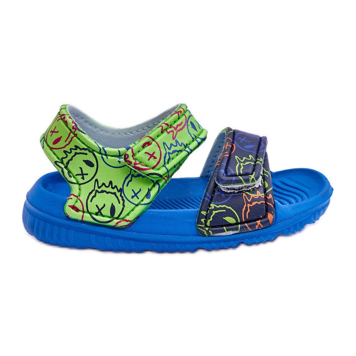 Sandales légères en mousse pour enfants à motifs bleu et vert Malaga Sandales légères en mousse pour enfants à motifs bleu et vert Malaga
