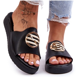 Chaussons Femme Avec Décoration Secrets Noirs le noir