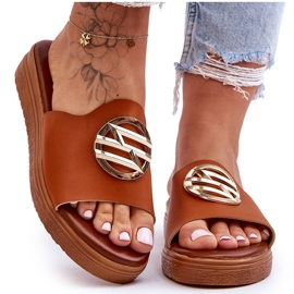 Chaussons Femme Camel Secrets Embellis brun