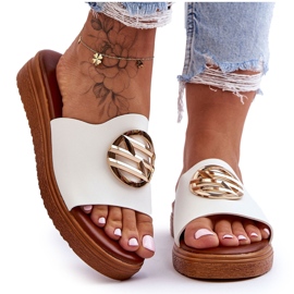 Sandales Femme Avec Décoration Secrets Blancs