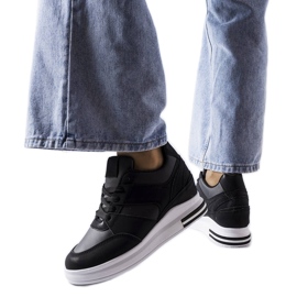 Baskets compensées noires CinqMars