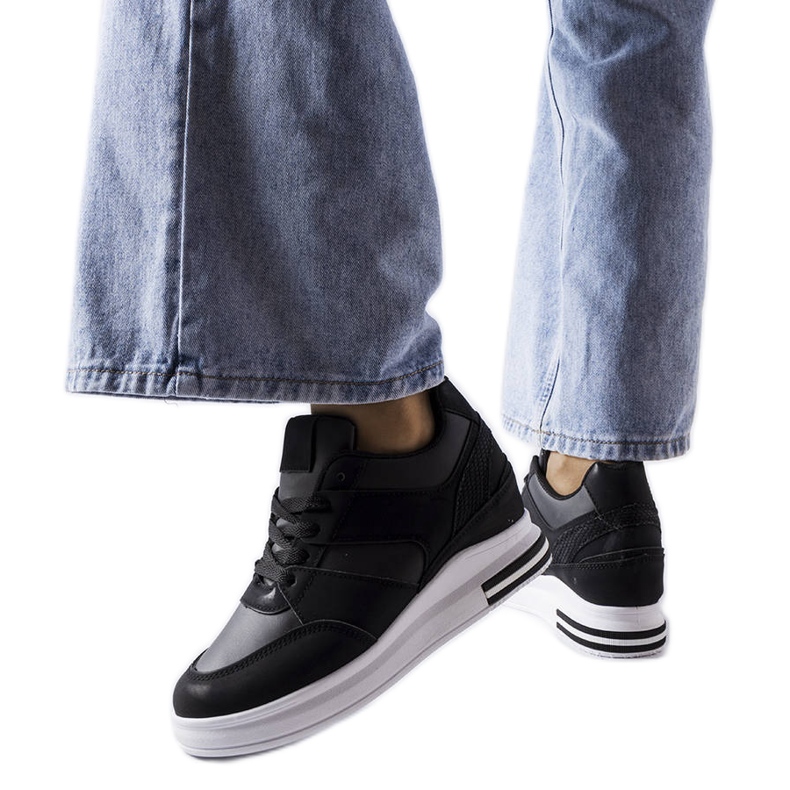 Baskets compensées noires CinqMars le noir