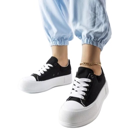 Baskets plateformes noires Josseaume le noir Baskets plateformes noires Josseaume le noir