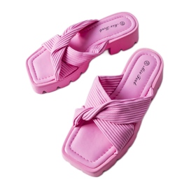 Inna Claquettes semelle de tracteur rose Dubé