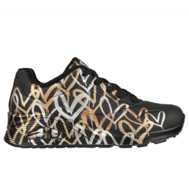 Chaussures Skechers Uno Metallic Love W 155523/BKGD noir