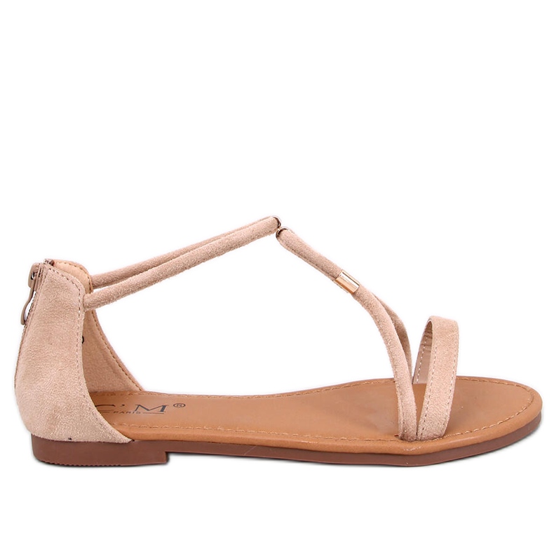 Sandales en daim femme Leehom Nude beige