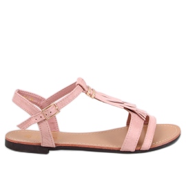 Sandales à franges roses Corbin Sandales à franges roses Corbin
