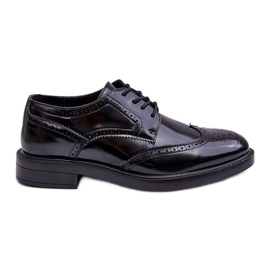 WD1 Chaussures Laquées Elégantes Homme Noir Gustavo