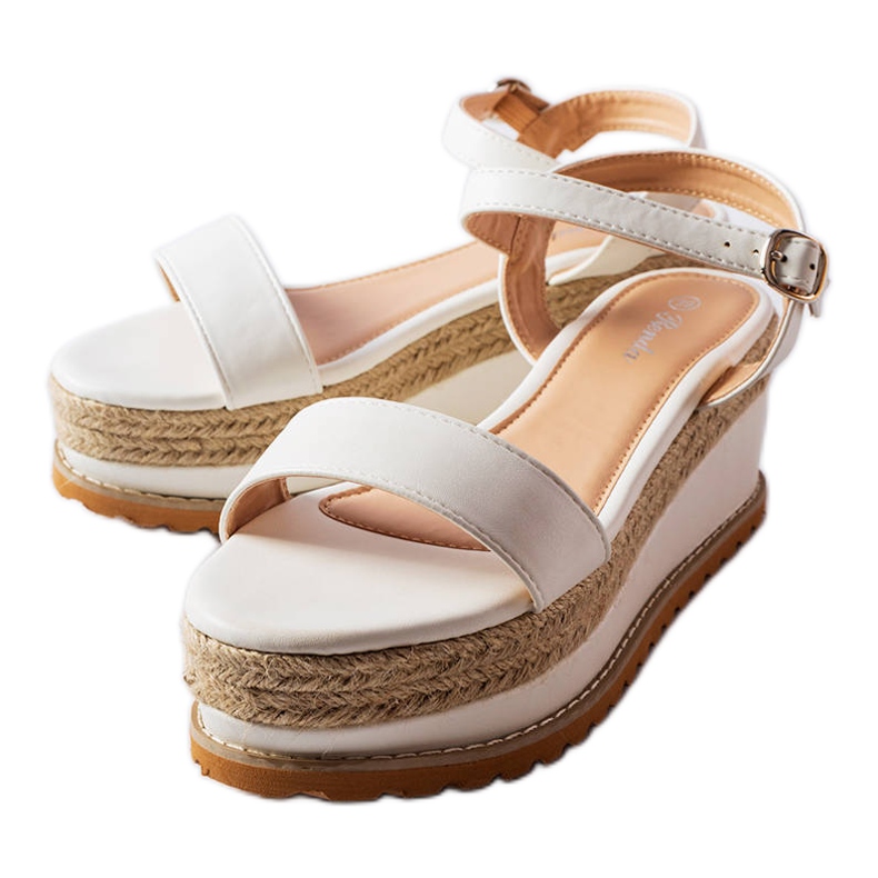 Sandales compensées blanches Access