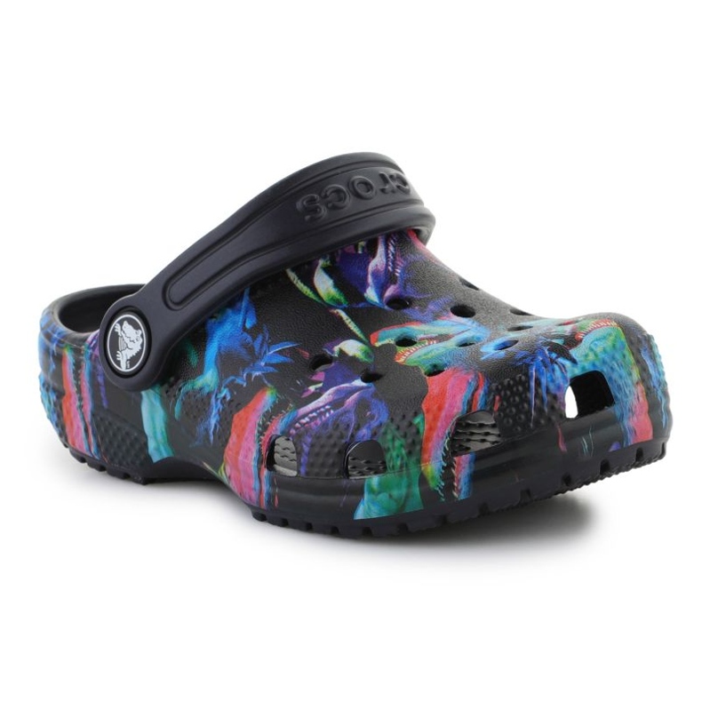 Chaussons Crocs Classic Dino Clog Jr 208303-4LF le noir
