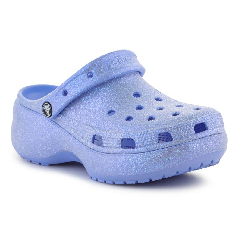 Crocs Classic Platform Glitter Sabots W 207241-5Q6 bleu Crocs Classic Platform Glitter Sabots W 207241-5Q6 bleu