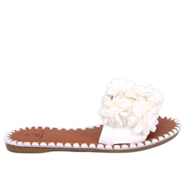 Babouches à fleurs blanches Prima