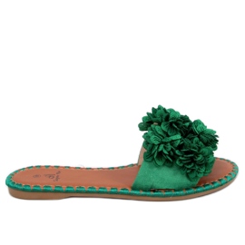 Chaussons fleurs Prima Green vert