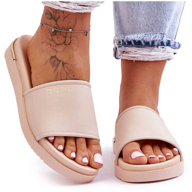 Chaussons Plateforme Femme Big Star LL274933 Beige