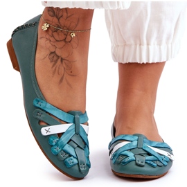 Ballerines en Cuir pour Femme Maciejka 01358-36 Turquoise vert Ballerines en Cuir pour Femme Maciejka 01358-36 Turquoise vert