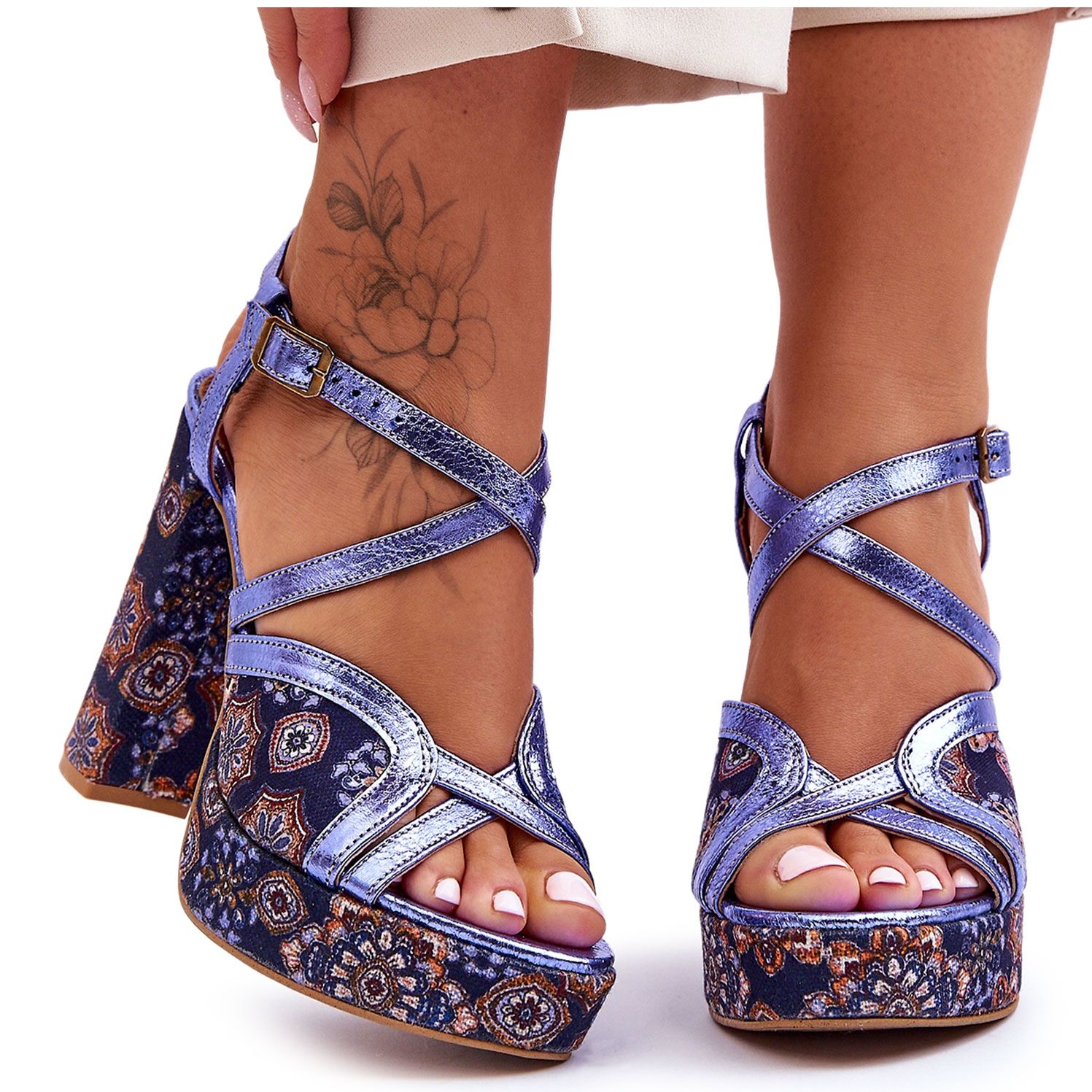 Sandales talons bleu marine hotsell