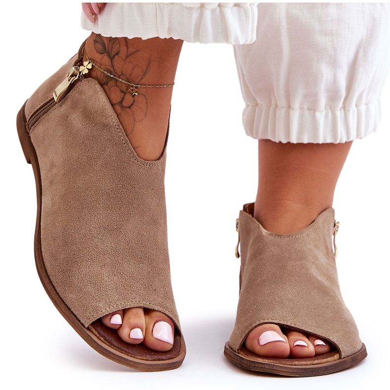 Sandales Basses Daim Nicole 2799/023 Beige Sandales Basses Daim Nicole 2799/023 Beige