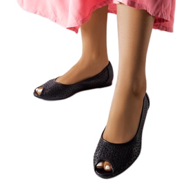 Ballerines noires ajourées Lafond