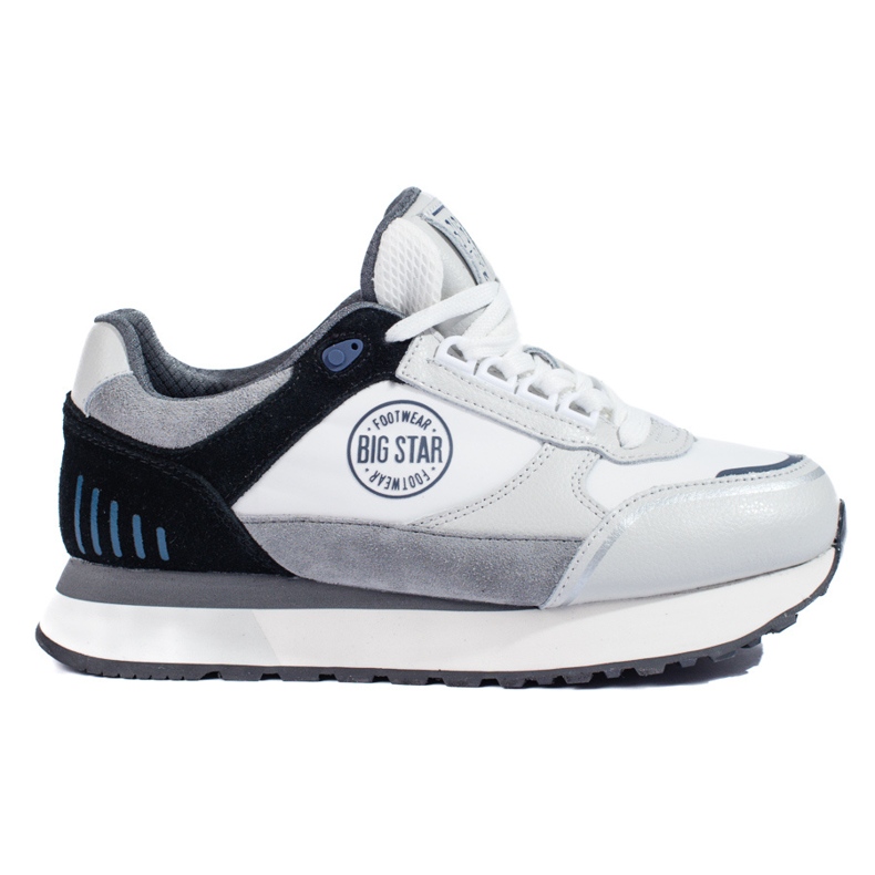 Baskets femme blanc et gris LL274370 Big Star