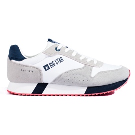 Chaussures de sport homme blanc et gris LL174160 Big Star blanche