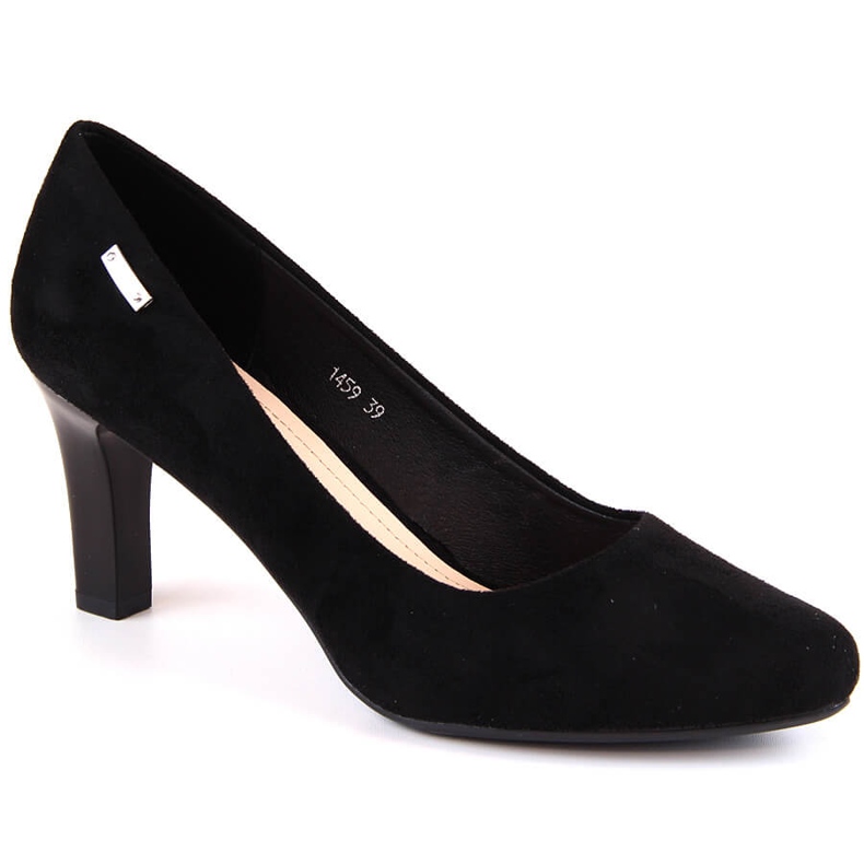 Escarpins en daim noir Sergio Leone le noir