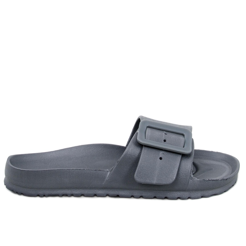 Claquettes en caoutchouc gris Romero avec boucle