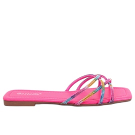 Chaussons Rexha Fuchsia Strass rose