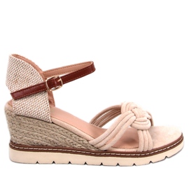 Sandales compensées Tedder Beige Sandales compensées Tedder Beige