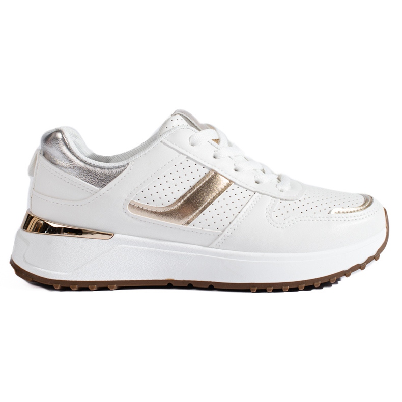 Baskets blanches sur la plateforme Shelovet