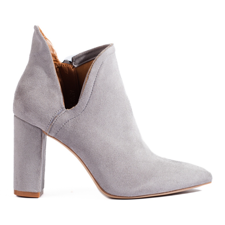 Bottes hautes grises pour femme avec Shelovet ajouré