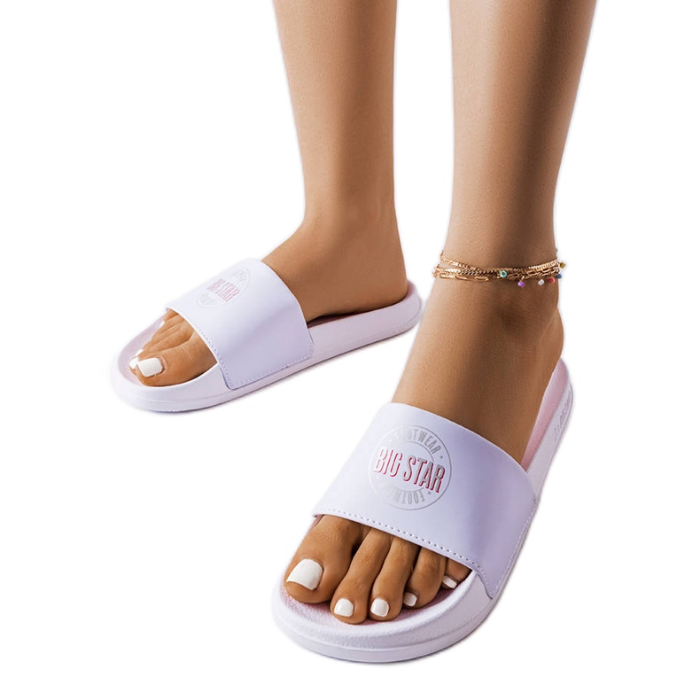 Chaussons blancs Big Star JJ274A281 blanche