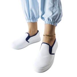 Baskets Cagliari en tissu blanc blanche