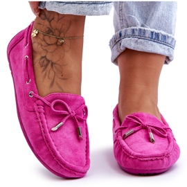 Mocassins en Daim pour Femme Rose Si Passione