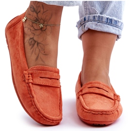 Mocassins en daim pour femme Orange Lenvie