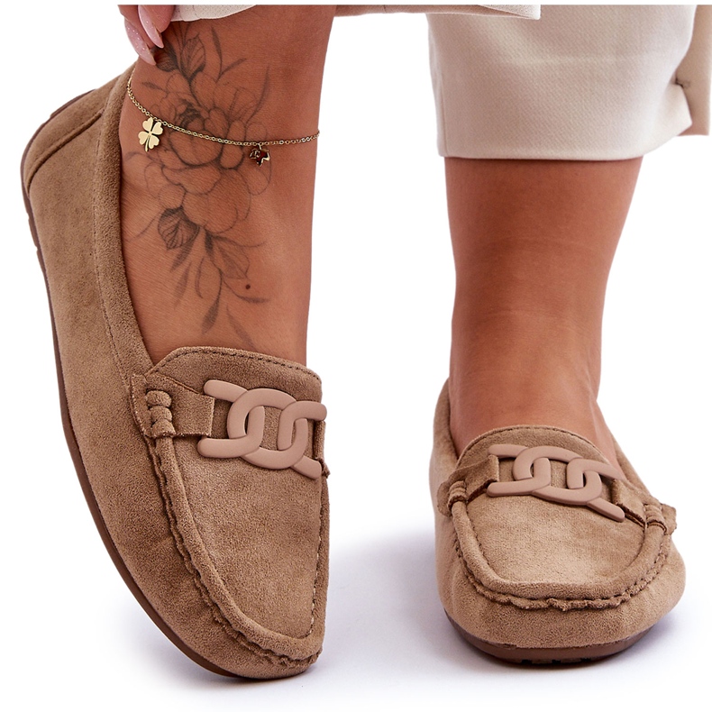 Mocassins en daim à la mode pour femmes Marron Rabell brun