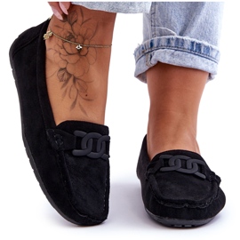 Mocassins en daim à la mode pour femmes Noir Rabell