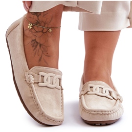 Mocassins en daim à la mode pour femmes Beige Rabell