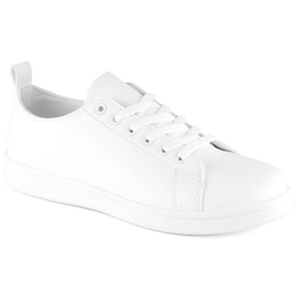 Chaussures de sport baskets en cuir écologique blanc News 23SP02-5786