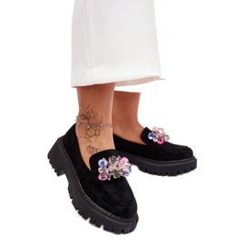 PS1 Mocassins Cristal Femme Noir Avril