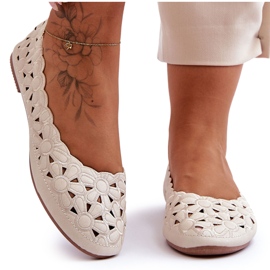 PE1 Ballerine Brillante Ajourée Femme Beige Visionary PE1 Ballerine Brillante Ajourée Femme Beige Visionary