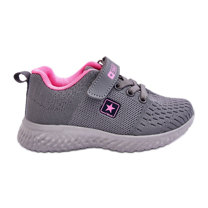 PE1 Chaussures De Sport Pour Enfants Avec Velcro Gris Brego PE1 Chaussures De Sport Pour Enfants Avec Velcro Gris Brego