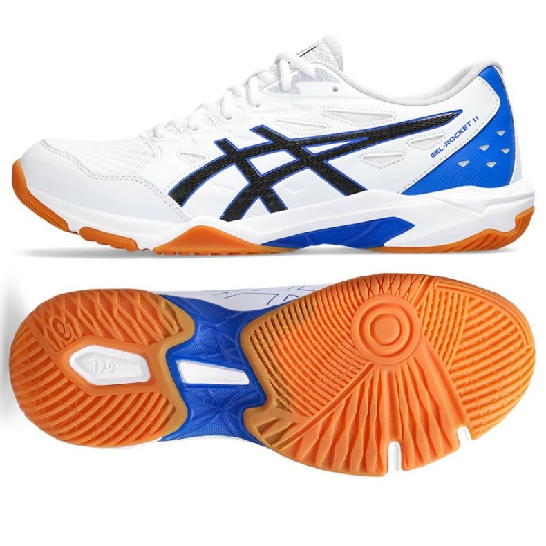 Chaussures Asics GEL-ROCKET 11 M 1071A091-100 blanche blanche Chaussures Asics GEL-ROCKET 11 M 1071A091-100 blanche blanche