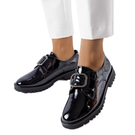 Chaussures laquées noires à boucle Jarisile