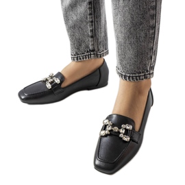 Mocassins noirs à strass de Marechal le noir