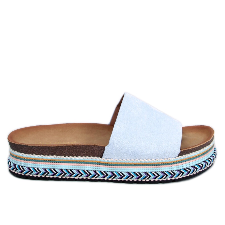 Sandales Demou Blue à semelle ornée bleu