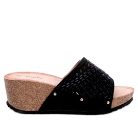 Sandales compensées Greco Noir le noir