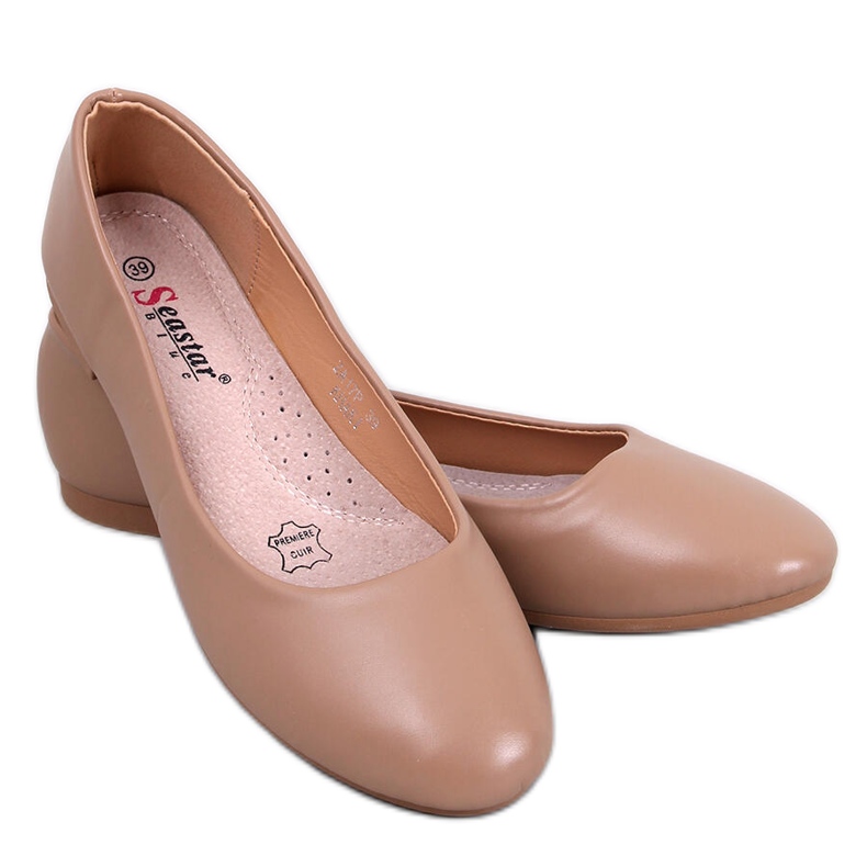 Seastar Tova Ballerines semelle cuir Kaki beige Seastar Tova Ballerines semelle cuir Kaki beige