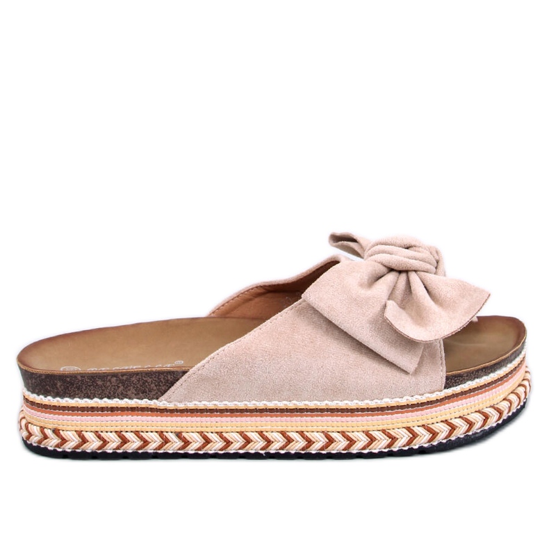 Sandales à nœud à semelle haute de Delair Beige