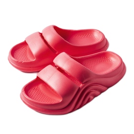 Claquettes en caoutchouc rose foncé de Genève